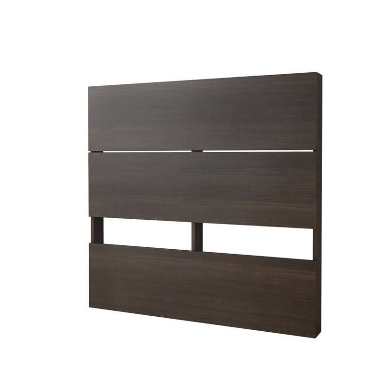 Twin Bed with Headboard Set in Ebony and White C656