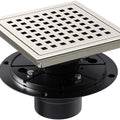6 inch Square Shower Floor Drain with Grate H2029