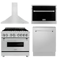 36 in. Dual Fuel Range, Range Hood, Microwave Oven, Dishwasher V94900