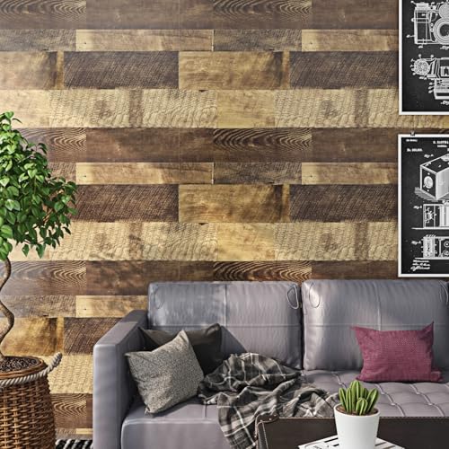 Waterproof Peel and Stick Wood Contact Paper Vinyl Flooring Roll V7846