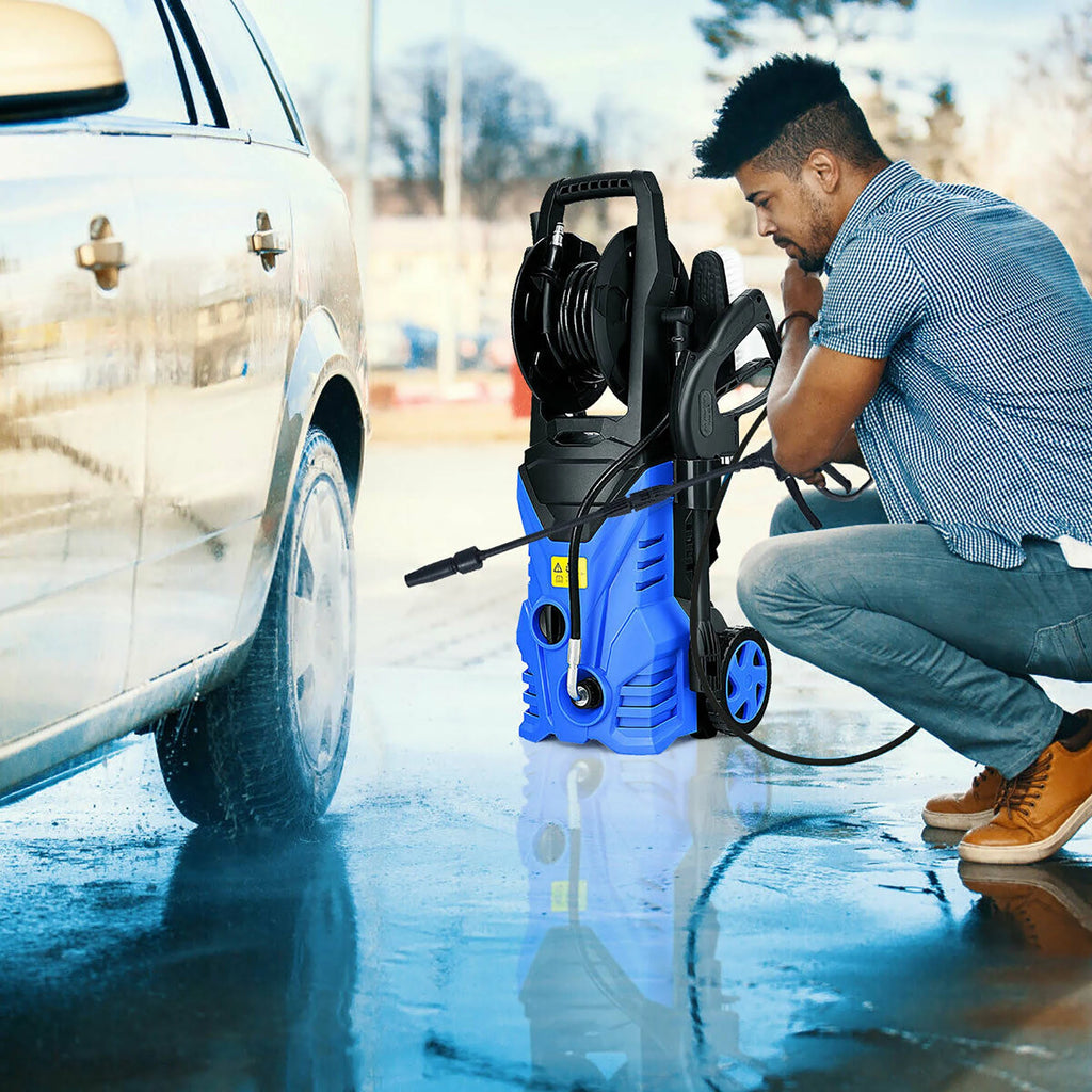 2030PSI Electric Pressure Washer 1.7 GPM 1800W with Hose Reel Blue J635