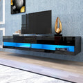 Wood Floating LED TV Stand for 80 Inch TV G57032