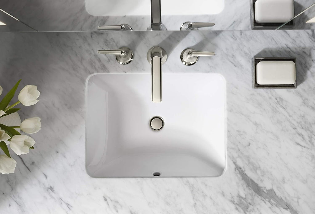 White Under-Mount Bathroom Sink Z99303