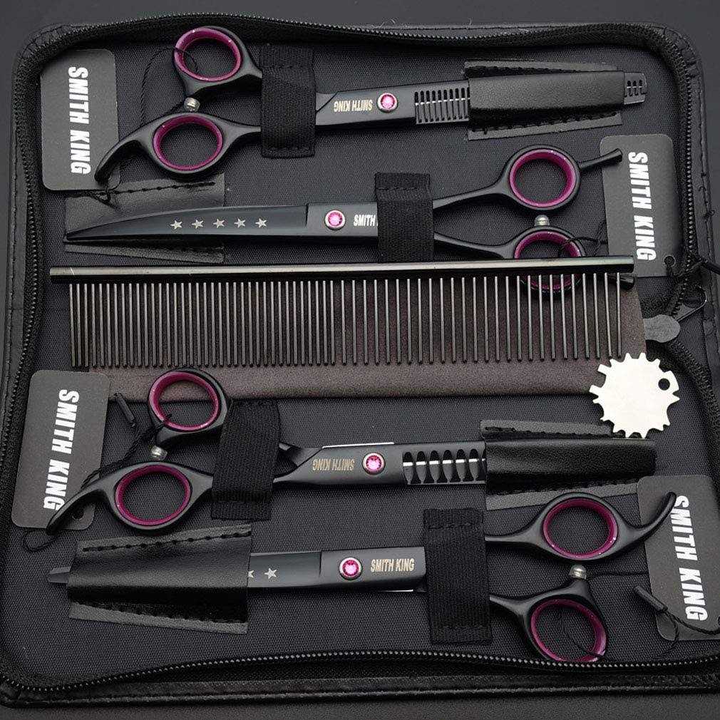 7.0 inches Dog Grooming Scissors Set 4pcs J492117