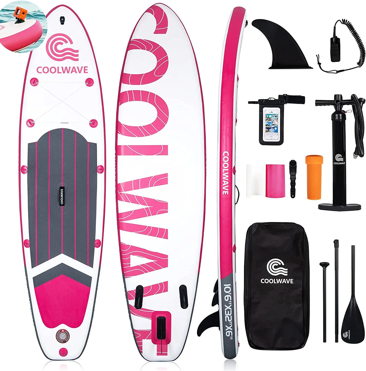 Pink Inflatable Paddle Board J59690