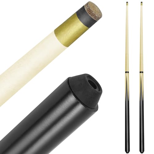 Pool Cue Stick 11mm Fiber Leather Tip 36inch Set of 2 G4133