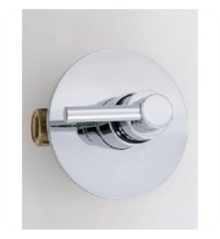 Polished Chrome Round Plate with Low Lever Trim for Thermostatic Valves C79167