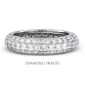 14K White Gold Pave Setting Diamond Eternity Ring R480