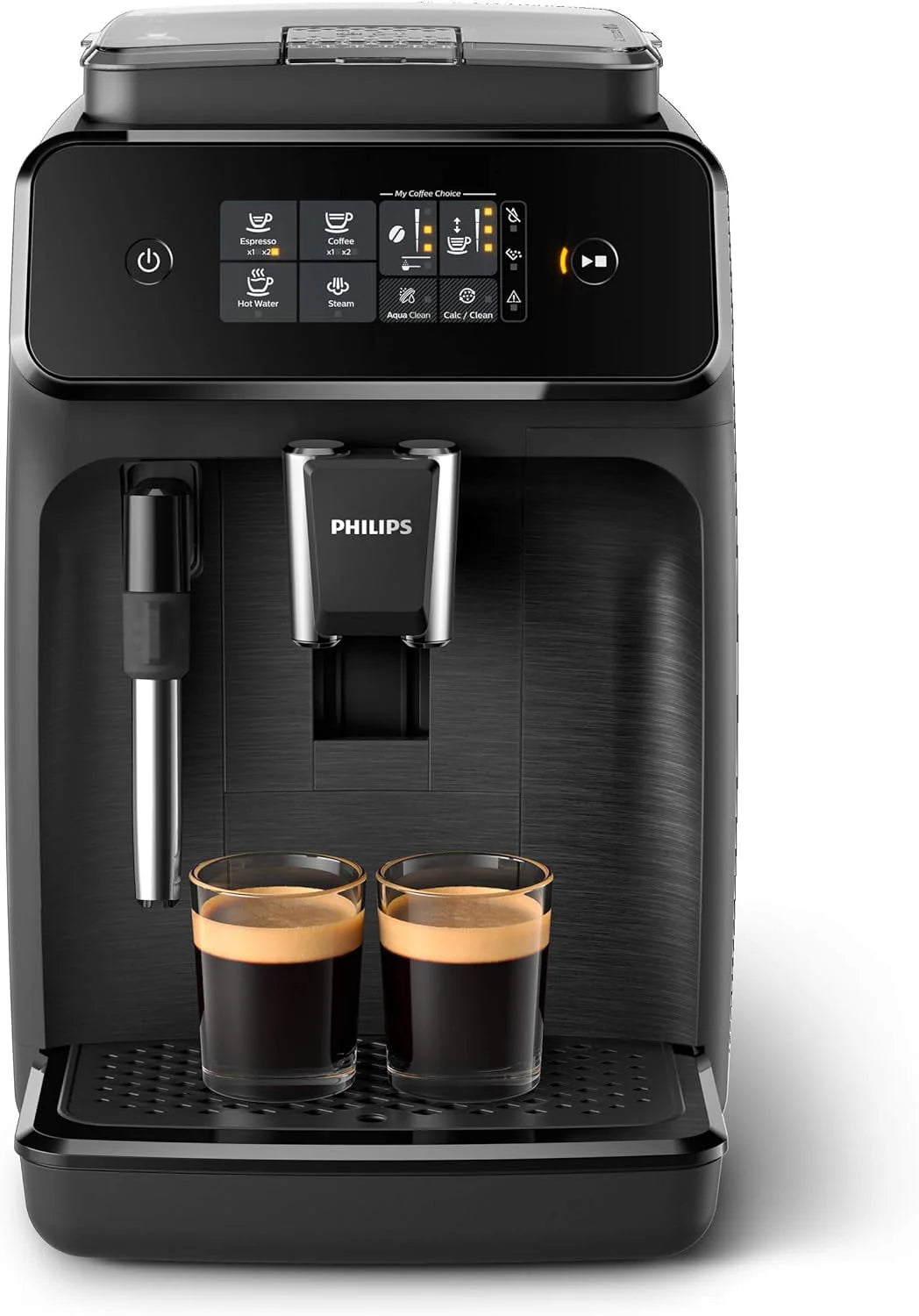 Black Fully Automatic Espresso Machine with Milk Frother Y98219