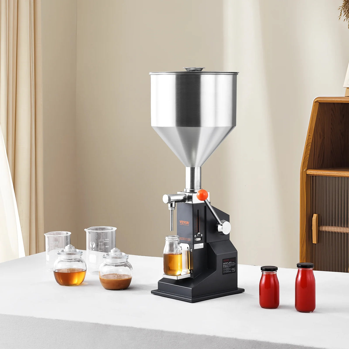 Manual Liquid Filling Machine 5-100ml Adjustable S10962