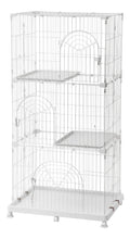 White 3-Tier Wire Cat Cage F385941