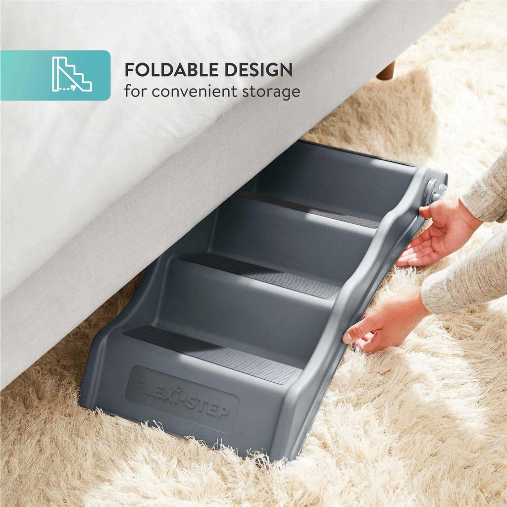 Foldable 4-Step Dog Pet Steps with Non-Slip Treads S6502